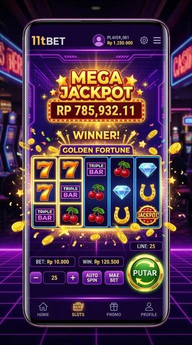 Layar utama 11tbet — antarmuka bersih setelah instalasi